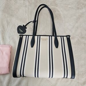 Kate Spade Market Striped Canvas Medium Tote